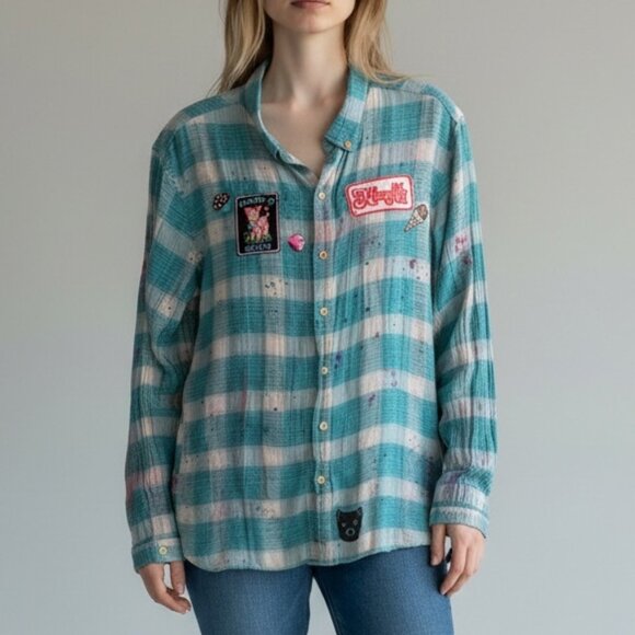 BROKEN BANDIT ONE OF A KIND CUSTOM UPCYCLED SHIRT - Picture 4 of 11